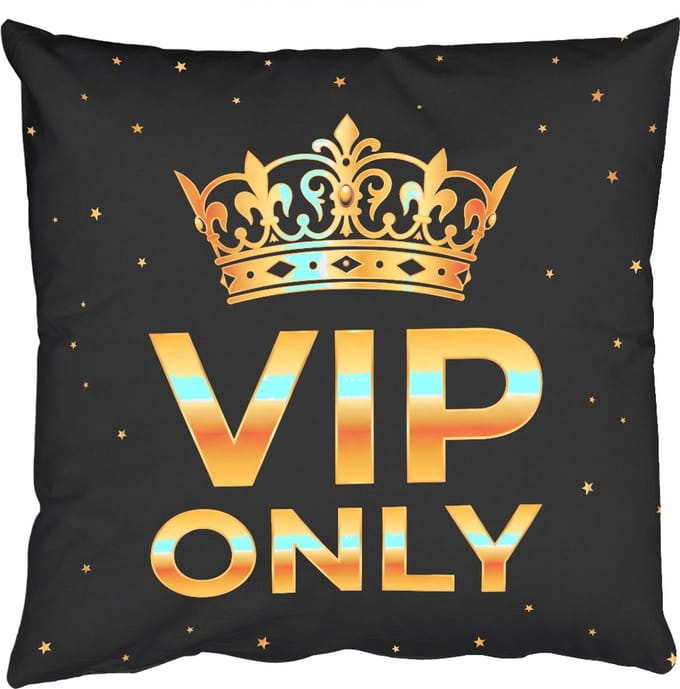 Sierkussens - Kussentjes Woonkamer - 50x50 cm - Kroon - Goud - VIP