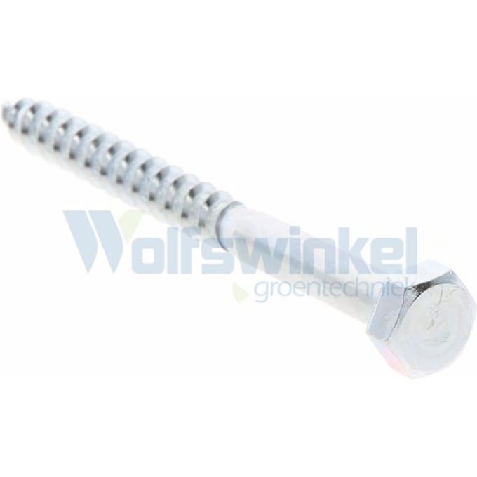 Hoenderdaal houtdraadbout gegalvaniseerd 7 x 80 mm din 571 - doos à 100 stuks