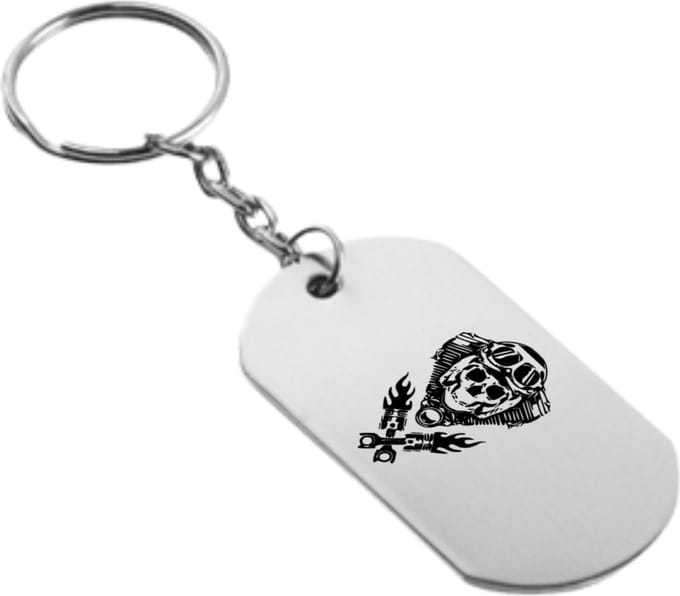 Akyol - Sleutelhanger Motor - motor liefhebbers - doodshoofd - 2,5 x 2,5 CM