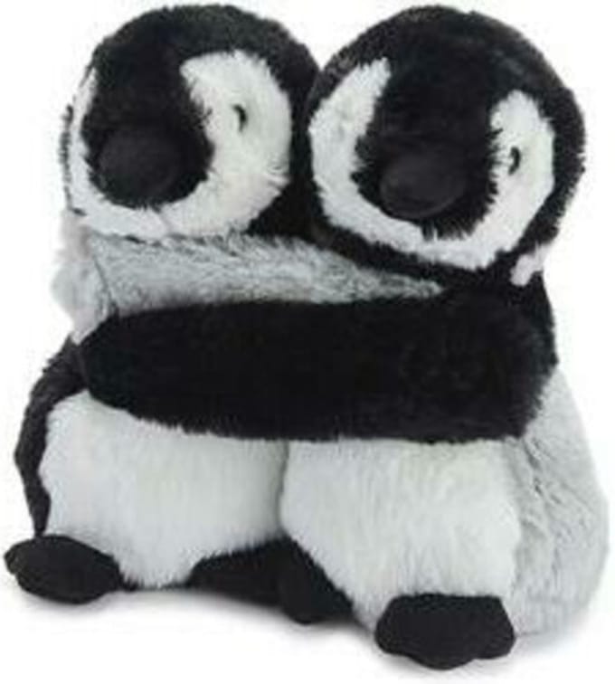 Warmies Magnetronknuffel Knuffelende Pinquins - opwarmknuffel pinguin