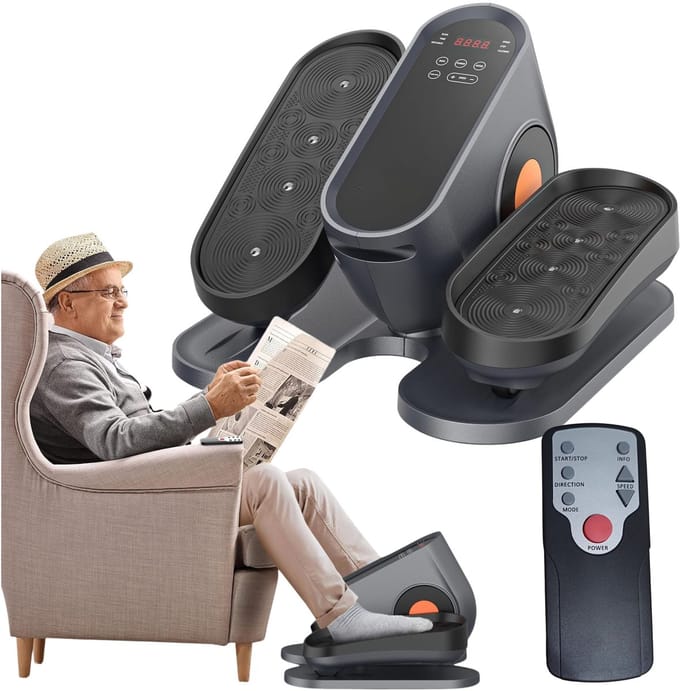 Fit4med - Elektrische Elliptische Trainer - 10 Snelheden - 4 Programma's - Zwart