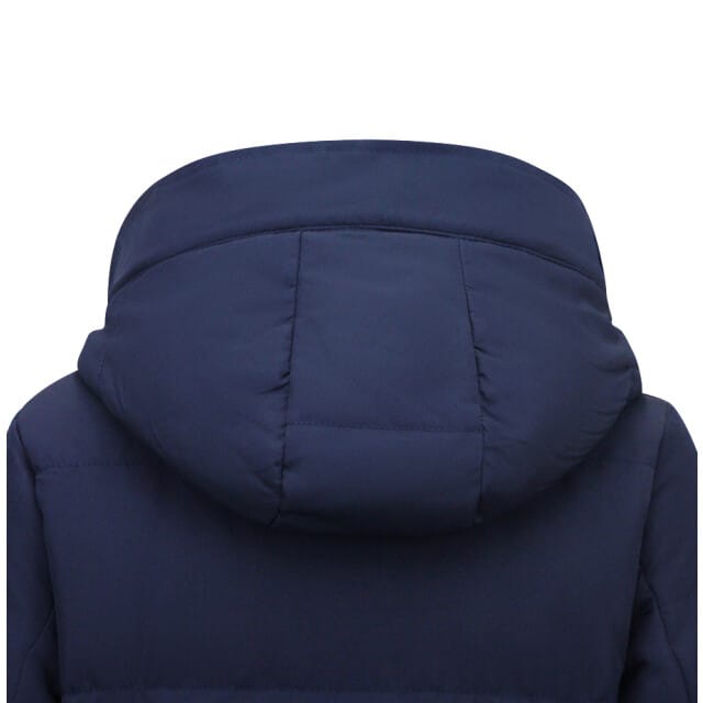 Dames Puffer Jacket Lang Getailleerd - 8606 - Blauw