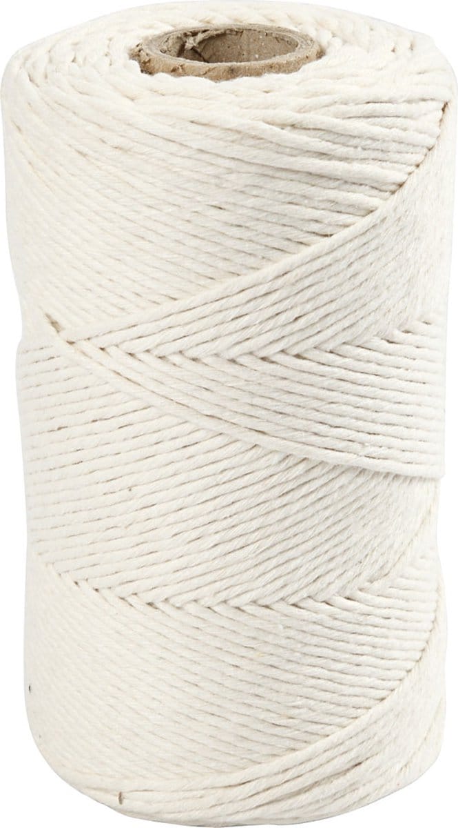 Macramé Koord, L: 198 M, d 2 mm, off-white, 330 gr/ 1 rol