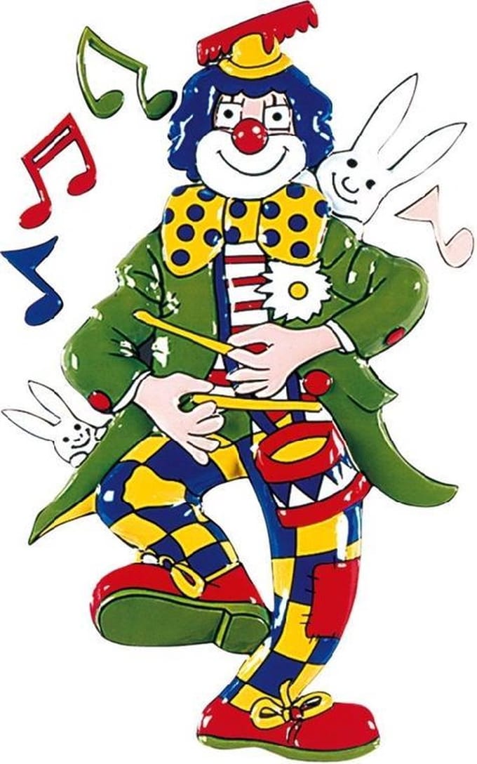 Rubie's Carnavalsdecoratie Clown 45 X 80 Cm