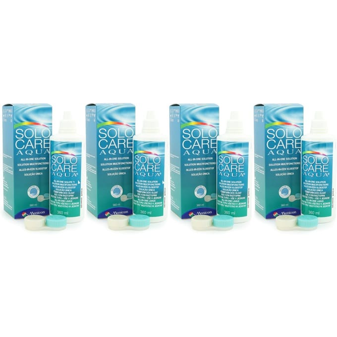 SOLOCARE AQUA 4 x 360 ml met lenzendoosjes
