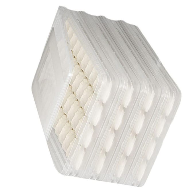 Koelkast Dumpling Box Stapelbaar Grote Capaciteit Vaatwasserbestendige Diepvriezer Dumpling Opslagcontainer voor white