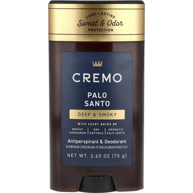 Cremo, Antiperspirant & Deodorant, Palo Santo, 75g (2.65oz) beige