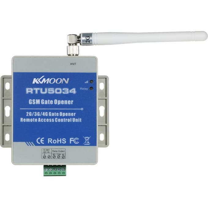 KKmoon GSM Deuropener Afstandsbediening Gratis Oproep SMS Commando 850/900/1800/1900MHz gray