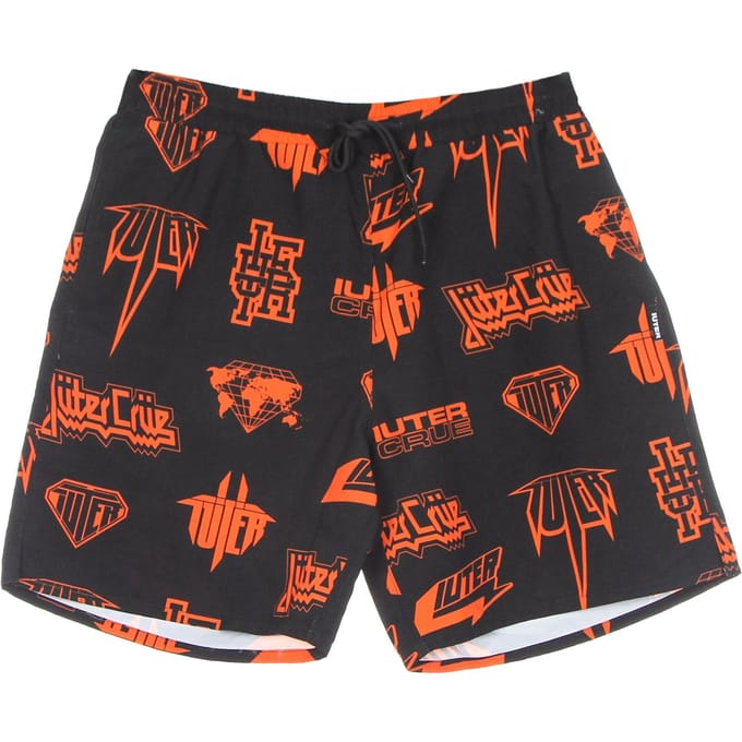Bermuda herenkostuumhoorns allover boardshort zwart