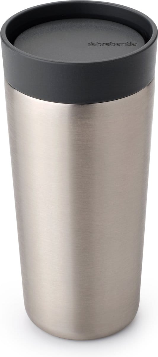 Brabantia Make & Take Thermosbeker - Koffiebeker To Go - 360 ml - Dark Grey
