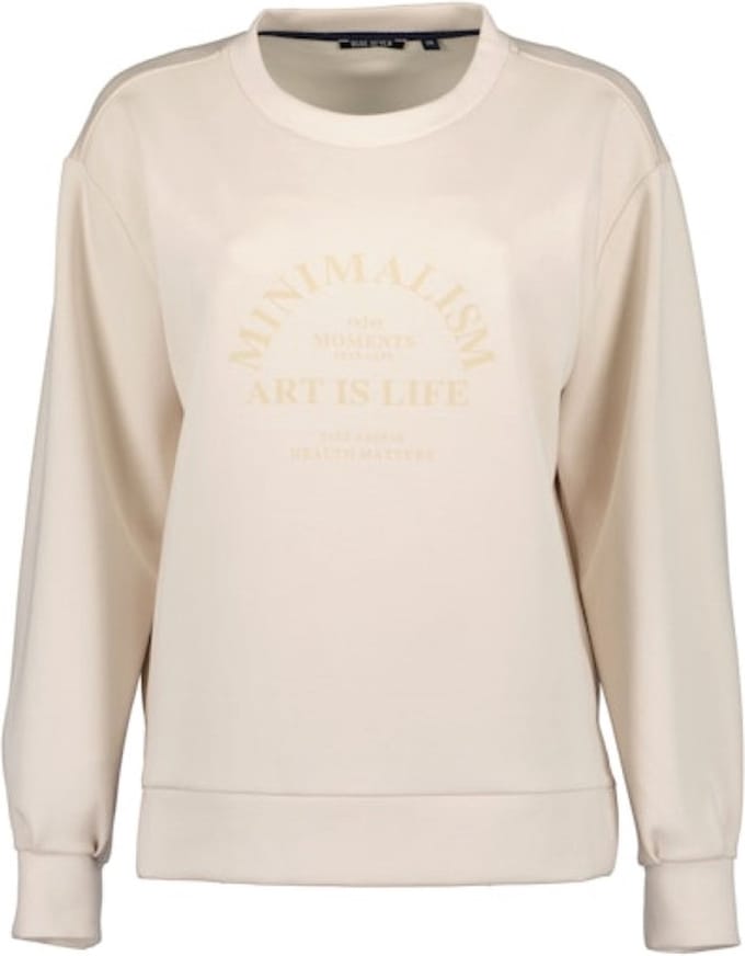 Blue Seven dames - Trui 237185 beige sweatshirt + print maat 44