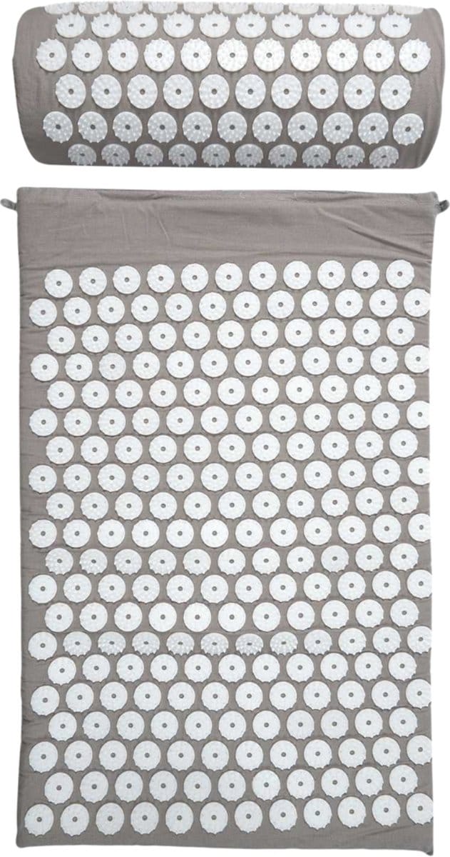 Marbeaux Spijkermat - met Kussen - Shakti Mat - Grijs - 40x64cm - Acupressuur Mat