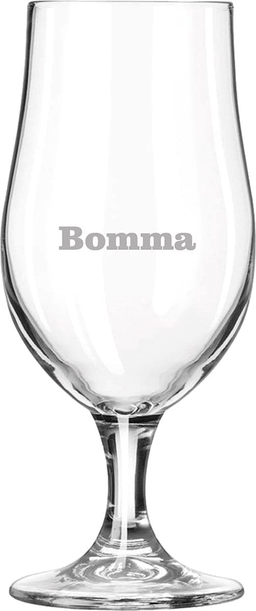 Bierglas op voet gegraveerd - 49cl - Bomma