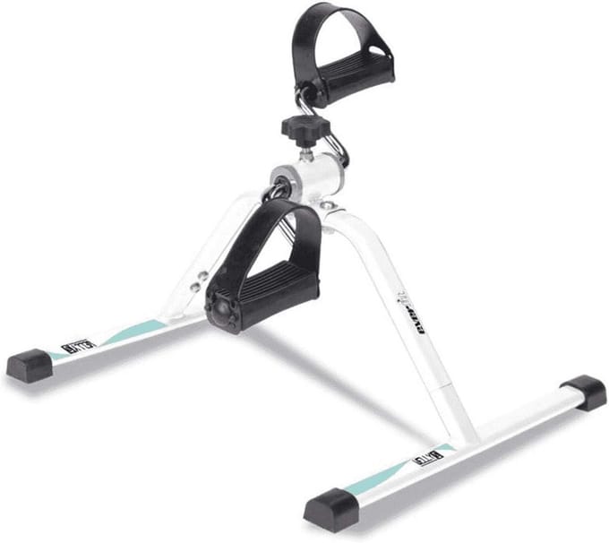 Mini Hometrainer - Fiets Trainer - Armen Benen Trainen - Compact Ontwerp - 48.5 cm Lengte - Zilver