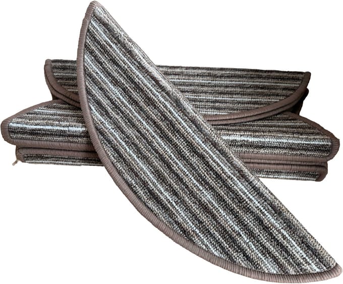 Halve Maantjes voor Trap - Bruin Multi - 15 Stuks - 56x17cm - Trapmatten - Trapmatten set
