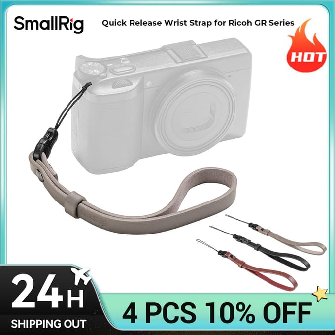SmallRig 5682 Quick Release Wrist Strap for Ricoh GR Series (Grey)