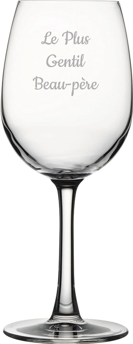 Witte wijnglas gegraveerd - 36cl - Le Plus Gentil Beau-père