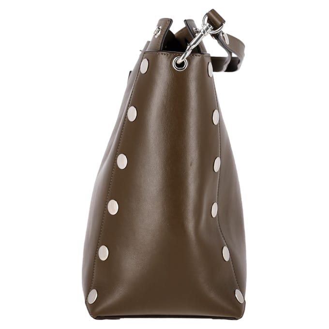 Mulberry Camden Studded Tas in Olijfgroen Leer