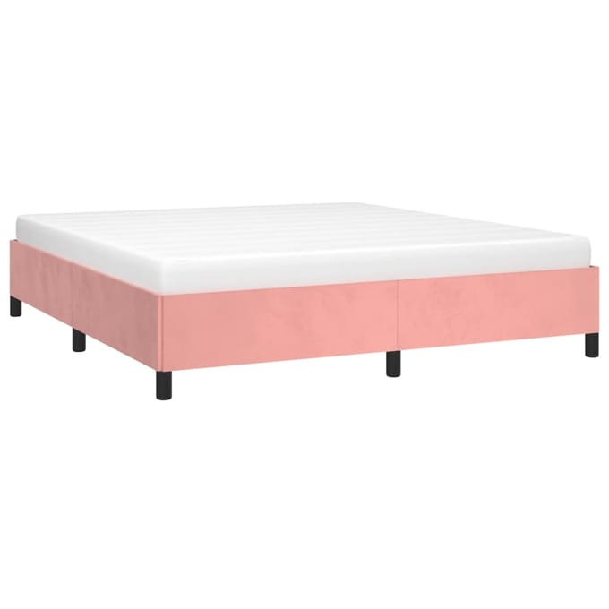 vidaXL - Bedframe - fluweel - roze - 180x200 - cm