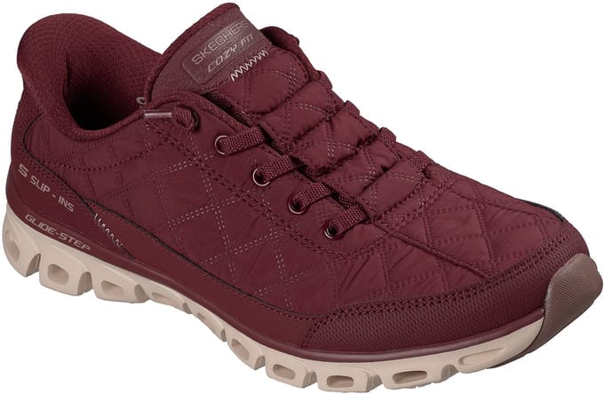 Skechers dames GLIDE-STEP-AT EASE Cozy Fit slip-on sneakers 104556 BURG
