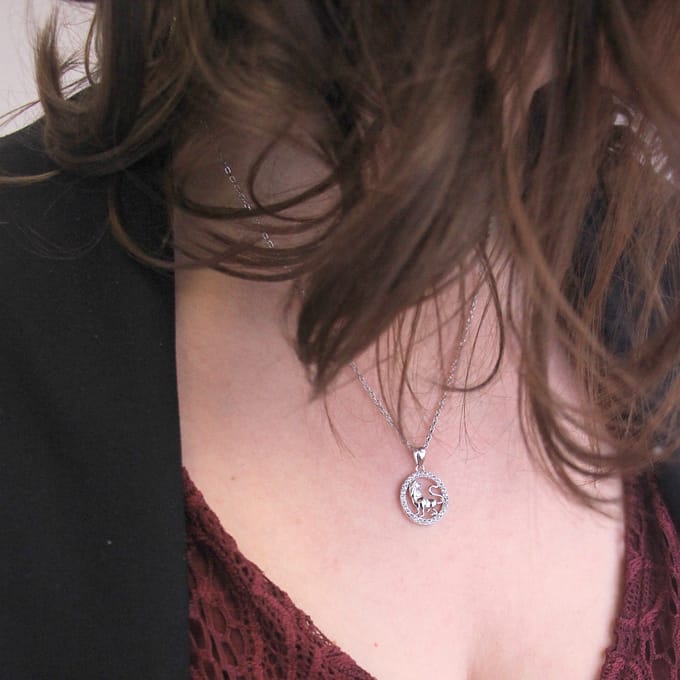 Leo Zodiac-hangers - Zilver en kristal