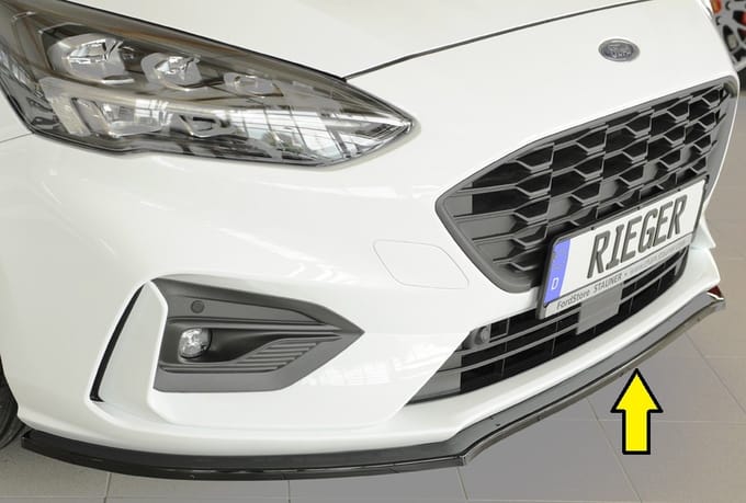 RIEGER - FORD FOCUS 4 + ST - RIEGER PERFORMANCE FRONT LIP ST & ST LINE - GLOSS BLACK