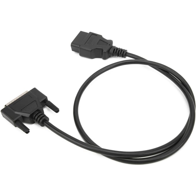 Diagnostische OBD2 Mannelijk naar DB25 Mannelijk Kabeladapter 16-pins 102cm 40in Vervanging voor SBB V33 Sleutelprogrammeur gray