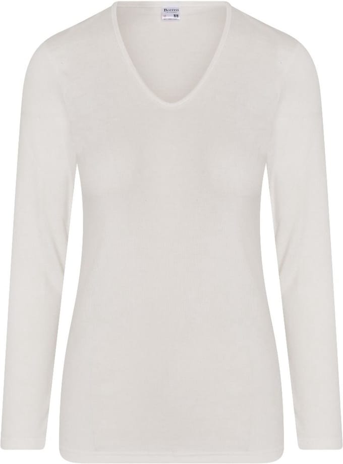 Beeren dames thermo shirt Lange mouw Wit - maat S