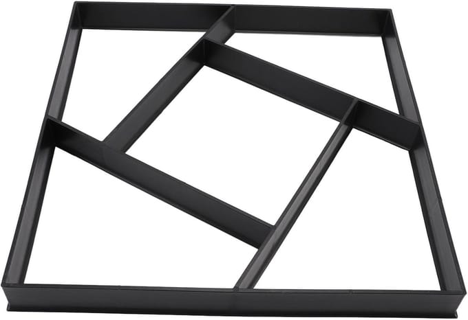 Pad Maker Mal - Beton Vorm - Tuin Decoratie - Herbruikbaar Ontwerp - 40 x 40 cm - Zwart