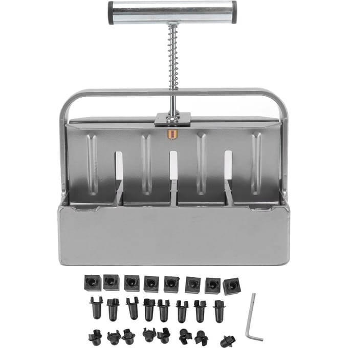 Bodemblokker met Comfortabel Handvat Handmatige 8-Cellige Bodemblokkenmaker voor Buitenplanten Tuinieren gray