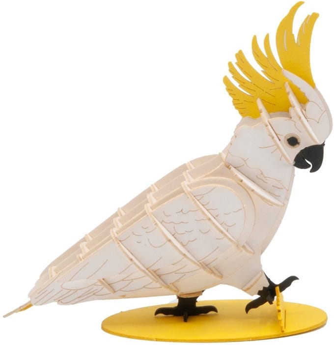 Fridolin 3D papieren model - educatief speelgoed kaketoe karton.