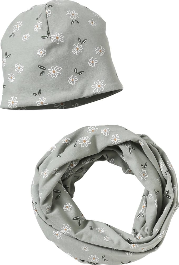 Vertbaudet Gebloemde meisjesset muts + snood