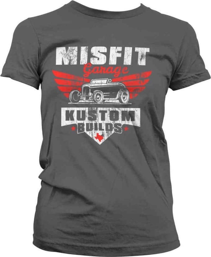 Misfit Garage Dames Tshirt -M- Kustom Builds Grijs