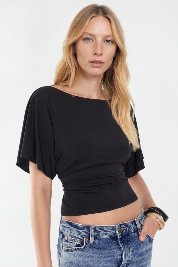Bootneck Gebreide Top