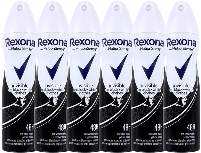 Rexona Deodorant spray Black & White Diamond 6 x 150 ml