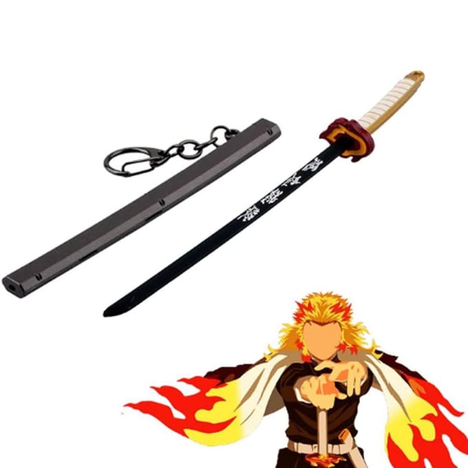 Japanse Anime Zwaard Sleutelhanger Mini Katana Sleutelhangers Anime Sleutelhanger Cosplay Hanger Cadeau white