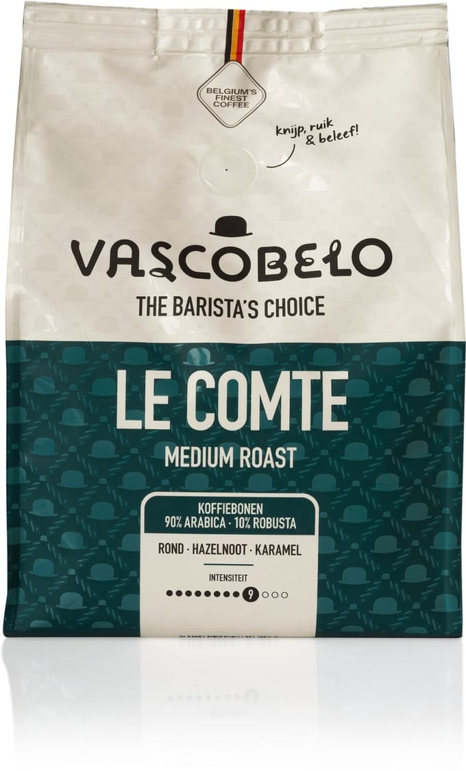 Vascobelo Koffiebonen Le Comte – 4x 450g – Arabica & Robusta Blend – Medium Roast