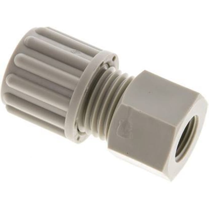 8x6mm & G1/8'' PP Rechte Knelfitting Binnendraad 10bar