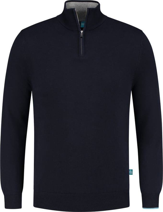 District Indigo Trui Half Zip Cotton/Cashmere Navy (7.21.500.501 - 010)