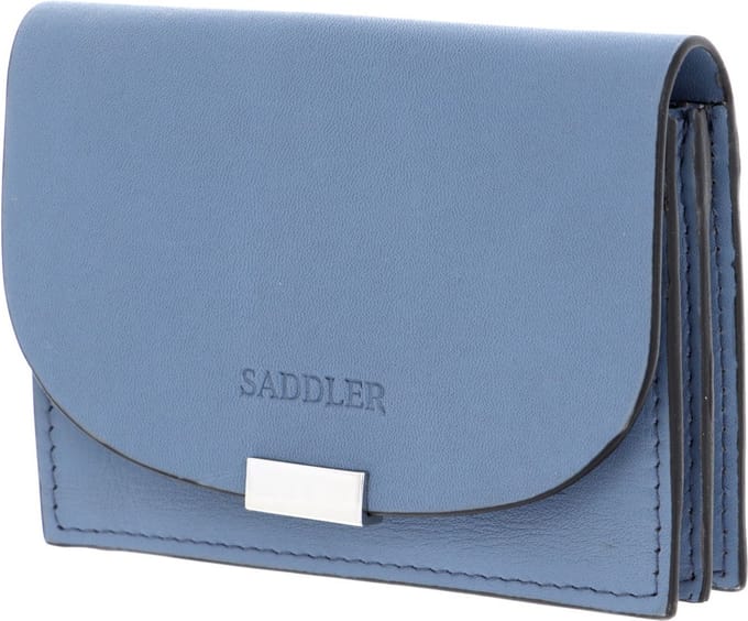 SADDLER Leren Portemonnee Reneé Wallet Dustyblue Blauw