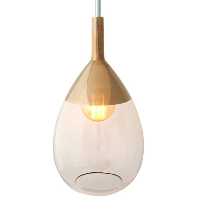 EBB & FLOW Lute glas-hanglamp goud-rook/goud