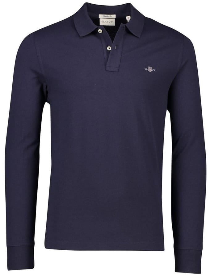 Gant Shield Piqué Rugger Longsleeve Polo Heren