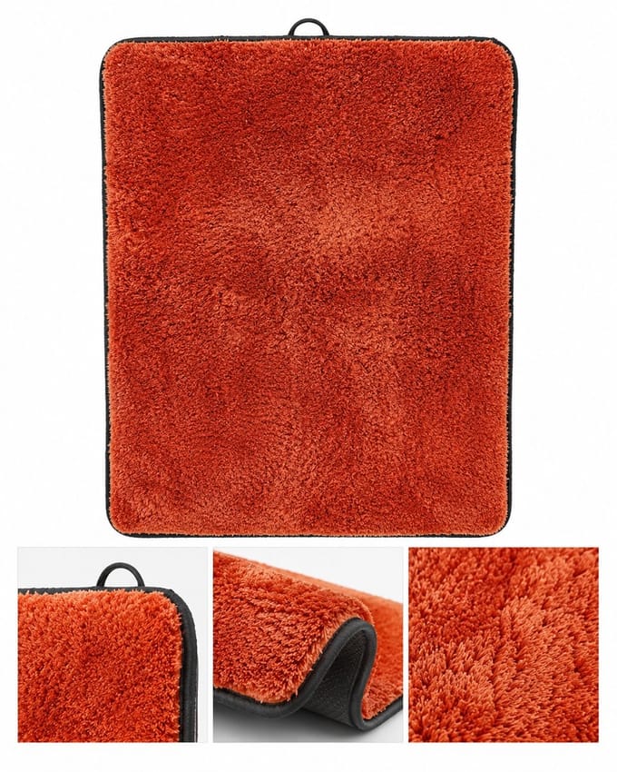 MONTKIARA 2 Stuks Badkamermat Microfiber Sienne 45x120cm