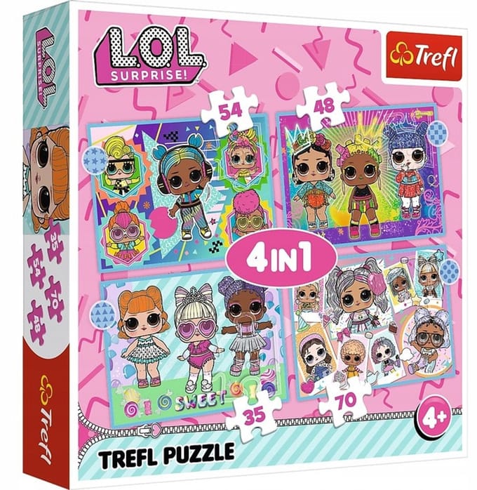 Trefl LOL Poppen 4-in-1 Puzzel - 207 stukjes - Vanaf 4 jaar