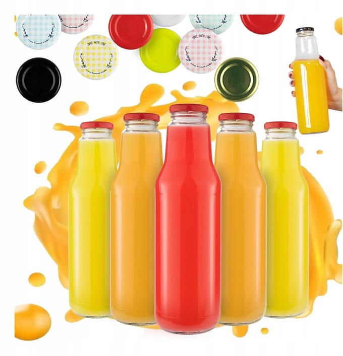 Bimberek - Drinkfles - 750ml - Inclusief Deksel - Set van 5