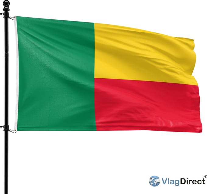 VlagDirect - Beninse vlag - Benin vlag - 90 x 150 cm.