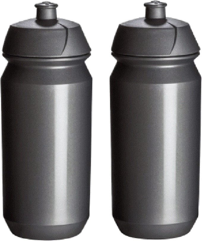 Waterfles 2x 500 ml Drinkbussen Bidon Grijs