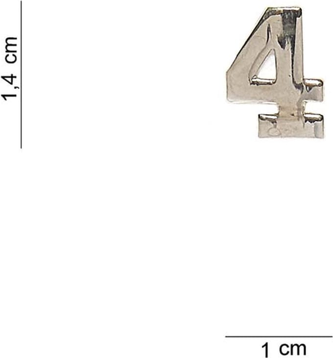 Embleem metaal USA cijfer 4 pin