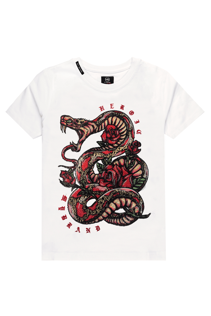 Snake Roses T-Shirt | WHITE - WHITE / 6
