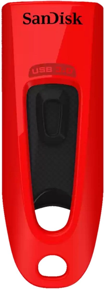 SanDisk USB Ultra 64GB USB Flash Drive - Rood - 130MB/s read - USB 3.0
